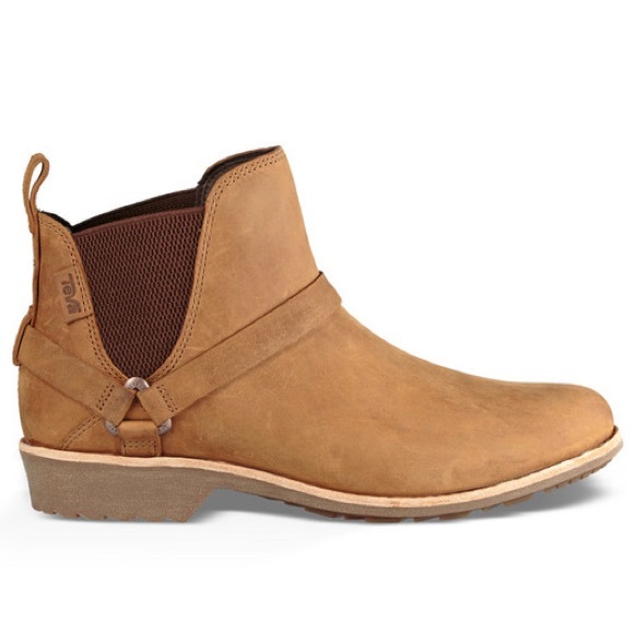 Teva Women’s Size 9 Del A Vina Brown Khaki Leather Ankle Boots - Picture 1 of 8